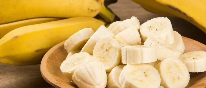 a bowl of sliced banana