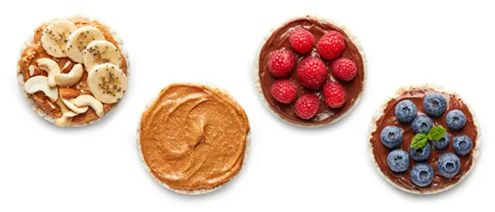 rice cakes with different toppings