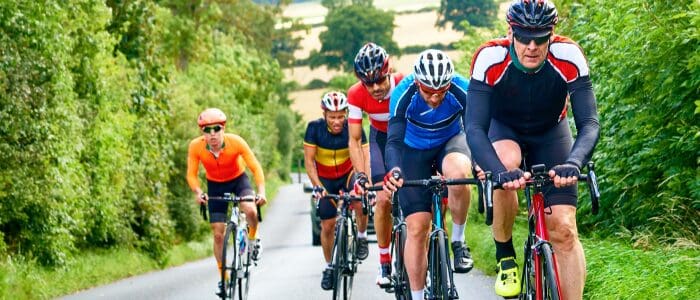 Group of cyclists