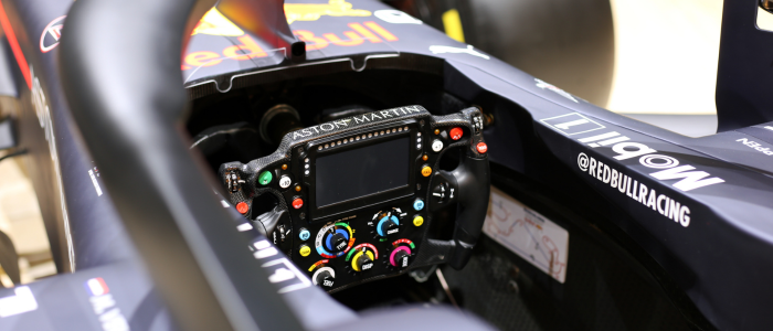 inside of an F1 car