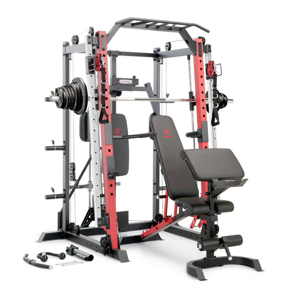 Marcy Smith Machine SM-4033 Multi-functional Cage System & FREE 60kg Weight Set