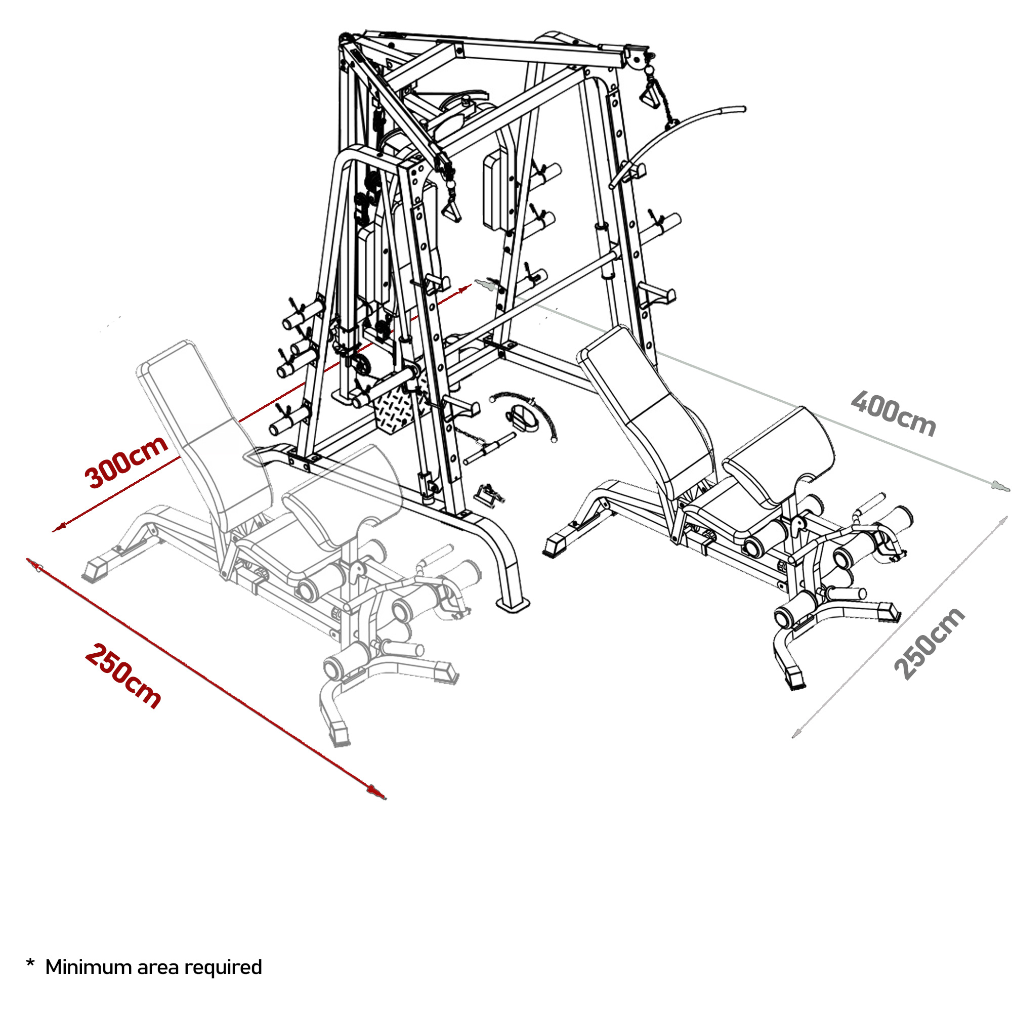 Marcy MD-9010G Diamond Elite Smith Machine With Weight Bench